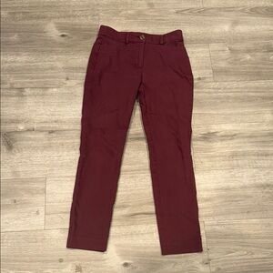 Loft Burgundy Slim Fit Pants size 0